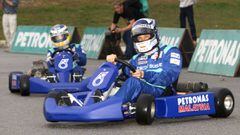 Raikkonen y Heidfeld en 2001 cuando eran la pareja de pilotos de Sauber Petronas en F1. 