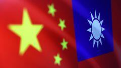 FILE PHOTO: Chinese and Taiwanese flags are seen in this illustration, August 6, 2022. REUTERS/Dado Ruvic/Illustration/File Photo