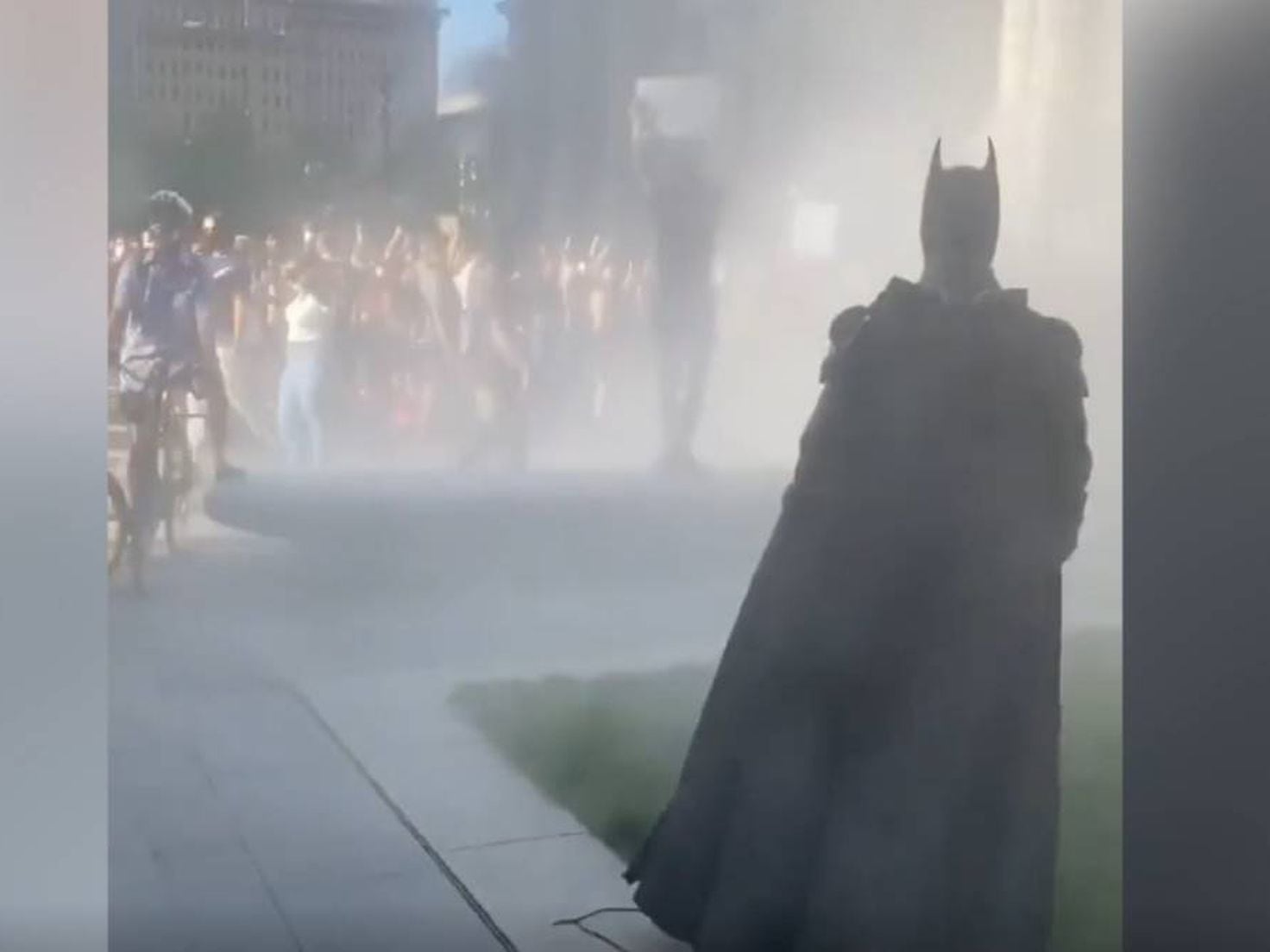 George Floyd protests: Batman impersonator gets rousing reception - AS USA