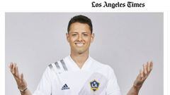 Javier Hernandez gave his first interview as an LA Galaxy player to the local media outlet and took a picture with his new uniform.