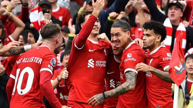 Luis Díaz, lucha y entrega en la victoria de Liverpool