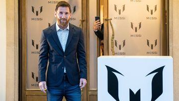 BARCELONA, SPAIN - SEPTEMBER 19: Lionel Messi presents his new line of clothing brand at the Santa Eulalia store on September 19, 2019 in Barcelona, Spain.