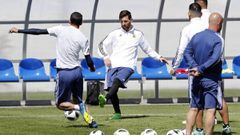 Lionel Messi durante un entrenamiento con la Selecci&oacute;n Argentina