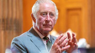 Britain's Prince Charles, Prince of Wales known as the Duke of Rothesay while in Scotland, reacts as he attends a roundtable for the Natasha Allergy Research Foundation seminar to discuss allergies and the environment, at Dumfries House, Cumnock, Scotland, on September 7, 2022. (Photo by Jane Barlow / POOL / AFP) (Photo by JANE BARLOW/POOL/AFP via Getty Images)
