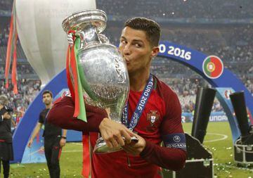 Cristiano at the end of the Euros in France