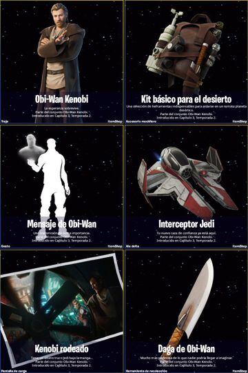 Todos los objetos de Obi-Wan Kenobi en Fortnite