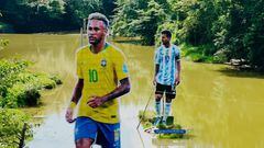 Messi y Neymar, protagonistas en un río de la India