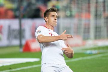 Krzysztof Piatek found the net against Portugal in the Nations League.
