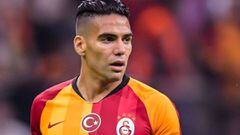 Radamel Falcao of Galatasaray AS during the Turkish Spor Toto Super Lig match between Galatasaray SK and Fenerbahce AS at the Turk Telekom Arena  on September 28, 2019 in Istanbul, Turkey(Photo by VI Images via Getty Images)