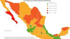 Mapa, muertes y casos de coronavirus en México por estados hoy 29 de noviembre