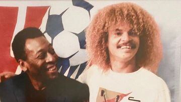 Carlos 'El Pibe' Valderrama junto a Pelé.