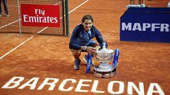 Rafael Nadal with his 49th clay-court title