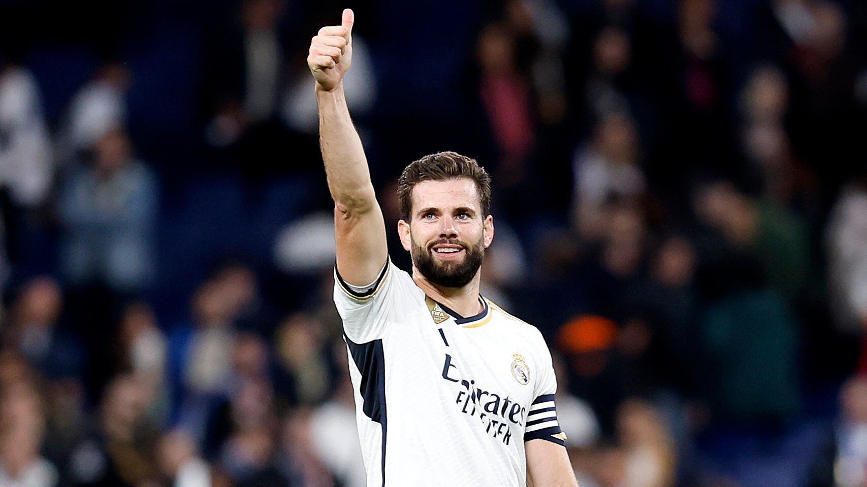 11/11/23 PARTIDO PRIMERA DIVISION 
REAL MADRID - VALENCIA 
ALEGRIA FIN DE PARTIDO 
NACHO FERNANDEZ