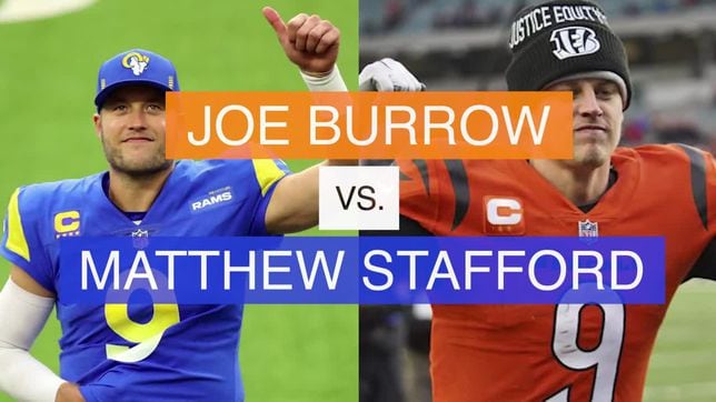 NFL - Here is the QB matchup for Super Bowl LVI Two former #1 draft picks  go head to head. Matthew Stafford vs Joe Burrow Los Angeles Rams vs  Cincinnati Bengals 10:30AM