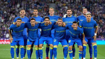 VALLADOLID, SPAIN - SEPTEMBER 16: Playes of Cadiz CF pose for a team photo prior to the LaLiga Santander match between Real Valladolid CF and Cadiz CF at Estadio Municipal Jose Zorrilla on September 16, 2022 in Valladolid, Spain. (Photo by Angel Martinez/Getty Images)