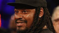 LAS VEGAS, NV - JUNE 17: Marshawn Lynch of the Oakland Raiders attends the Andre Ward and Sergey Kovalev light heavyweight championship bout at the Mandalay Bay Events Center on June 17, 2017 in Las Vegas, Nevada. Ward retained his WBA/IBF/WBO titles with a TKO in the eighth round.   Christian Petersen/Getty Images/AFP == FOR NEWSPAPERS, INTERNET, TELCOS &amp; TELEVISION USE ONLY ==