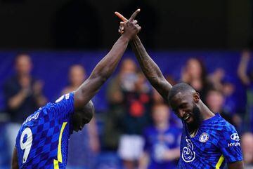 Lukaku and Rudiger celebrate. (Photo by Adam Davy/PA Images via Getty Images)