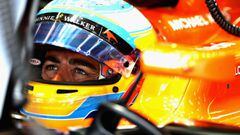 SPA, BELGIUM - AUGUST 25: Fernando Alonso of Spain and McLaren Honda prepares to drive during practice for the Formula One Grand Prix of Belgium at Circuit de Spa-Francorchamps on August 25, 2017 in Spa, Belgium.  (Photo by Mark Thompson/Getty Images)