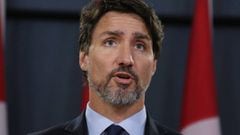 Justin Trudeau durante una conferencia en Ottawa, Canad&aacute;.  Enero 17, 2020.