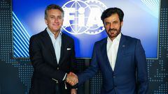Alejandro Agag con Ben Sulayem, presidente de la FIA.