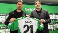 Ayoze y Ángel Haro, con la camiseta del Betis.