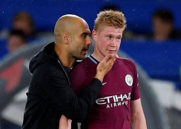 Manchester City manager Pep Guardiola pleased again with Kevin De Bruyne's performance.
