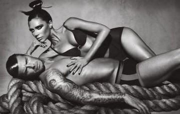 Beckham junto a su mujer, Victoria, como imagen de ropa interior.