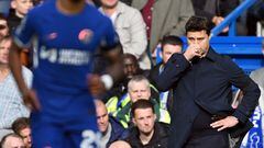 Mauricio Pochettino, entrenador del Chelsea, durante el partido ante el Brentford.