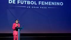 Beatriz Álvarez durante la presentación de la Liga F.