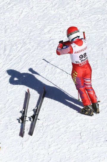 Celine Marti en su primera participación en los Mundiales de esquí alpino.