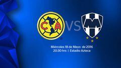 América vs Monterrey en vivo online, ida de semifinales de Liga MX, 18/05/2015