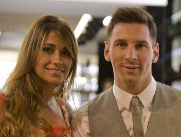 Antonella Rocuzzo y Lionel Messi 