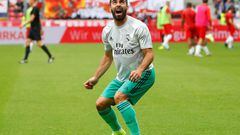 Real Madrid's Dani Carvajal during the warm up before the match   