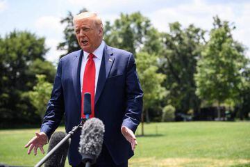 US President Donald Trump speaks to the press at the White House in Washington, DC, on July 15, 2020.