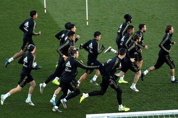 Real Madrid back in training