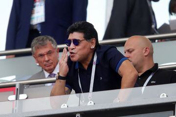Diego Armando Maradona en el Kazán Arena.