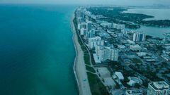 Vista a&eacute;rea de Miami, ciudad que inauura el World Padel Tour 2022.