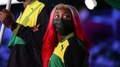 Shelly-Ann Fraser-Pryce fue la abanderada de Jamaica en la ceremonia de apertura de Tokio 2020.