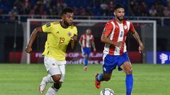 El delantero colombiano jug&oacute; 62 minutos ante Paraguay en el empate 1-1