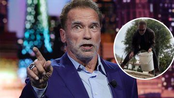 Arnold Schwarzenegger repara un bache en Los Angeles y las autoridades responden