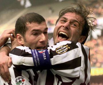 Old chums | Juventus players Antonio Conte and Zinedine Zidane back in the day.