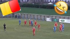 Non-league player issued three cards in one passage of play