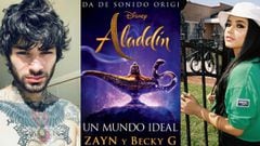 A unos d&iacute;as del estreno de la nueva versi&oacute;n de Aladdin, ya puedes escuchar la canci&oacute;n que cantan Becky G y Zayn.