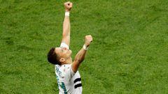 Soccer Football - World Cup - Group F - South Korea vs Mexico - Rostov Arena, Rostov-on-Don, Russia - June 23, 2018   Mexico&#039;s Javier Hernandez celebrates victory after the match    REUTERS/Darren Staples