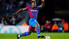 Adama Traore of FC Barcelona during the La Liga match between FC Barcelona and Rayo Vallecano played at Camp Nou Stadium on April 24, 2022 in Barcelona, Spain. (Photo by Sergio Ruiz / Pressinphoto / Icon Sport)