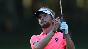 CADIZ, SPAIN - OCTOBER 20:  Joost Luiten of the Netherlands hits his second shot on the 18th hole during day two of the Andalucia Valderrama Masters at Real Club Valderrama on October 20, 2017 in Cadiz, Spain.  (Photo by Warren Little/Getty Images)
