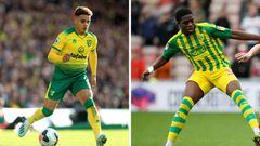Max Aarons (Norwich City) y Nathan Ferguson (West Bromwich Albion).