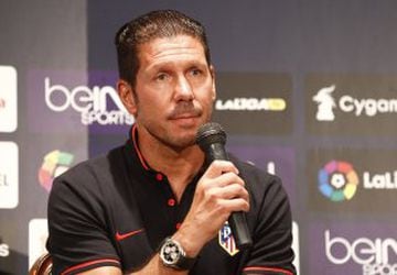 Diego Simeone, dirige al Atlético Madrid.  