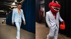 La mascota de Toronto Raptors sorprende imitando el look de Westbrook.