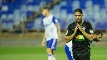 Fidel, of Elche during the Liga SmartBank, play off football match played between Real Zaragoza and Elche Club Futbol at Romaleda Stadium on August 16, 2020 in Zaragoza, Spain.
 Joaquin Corchero / AFP7 
 16/08/2020 ONLY FOR USE IN SPAIN